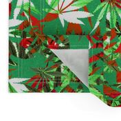 Cannabis Red/Green/White/Black Leaf Chaos