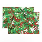 Cannabis Red/Green/White/Black Leaf Chaos