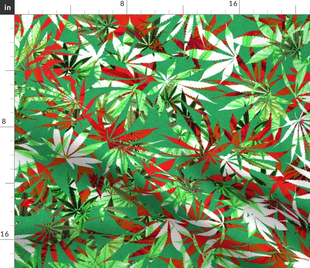 Cannabis Red/Green/White/Black Leaf Chaos