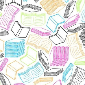 So Many Books (Pastel)