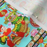 asian china chinese new year oriental children toddlers lanterns lion dance kanji spring good luck charms lotus water lily lilies traditional flowers