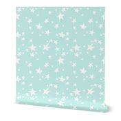 stars // pale sky blue stars fabric pastel star design andrea lauren fabric