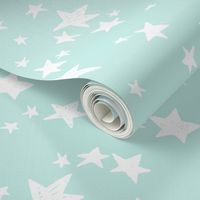 stars // pale sky blue stars fabric pastel star design andrea lauren fabric