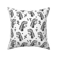 dinosaurs // dino dinosaur grey kids boys nursery grey triangles prehistoric dinos