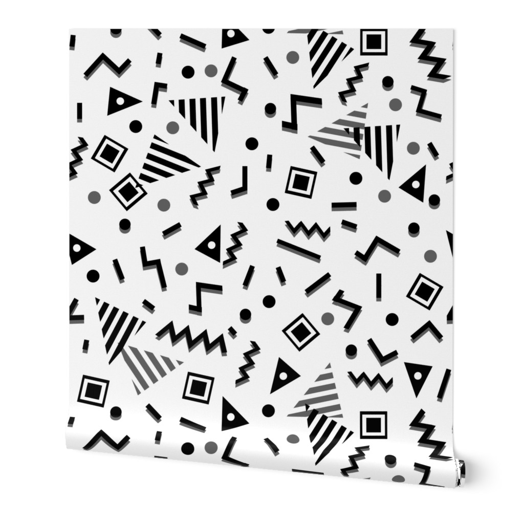 zig zag // trendy 80s 90s memphis black and white kids cute nursery baby black and white