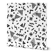 zig zag // trendy 80s 90s memphis black and white kids cute nursery baby black and white