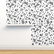 zig zag // trendy 80s 90s memphis black and white kids cute nursery baby black and white