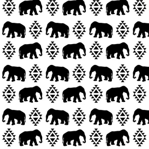 elephant white black monochrome minimal color palette
