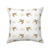 swallow bird gold glitter