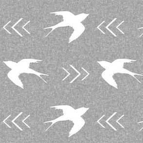 swallow bird light grey