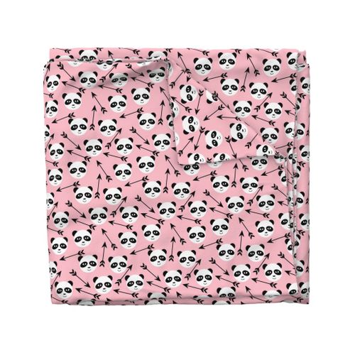 panda with arrow pink girly pastel kids leggings for trendy hipster minimal monochrome swedish design cute kids clothes trendy hipster