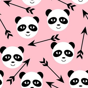 panda with arrow pink girly pastel kids leggings for trendy hipster minimal monochrome swedish design cute kids clothes trendy hipster