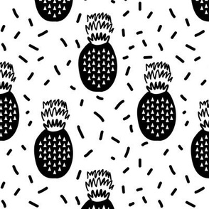 pineapple black and white, minimal, swedish, scandi, nordic, monochrome kids design 