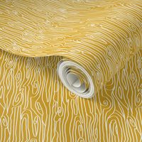 woodgrain golden mustard yellow nursery swedish nature fabric