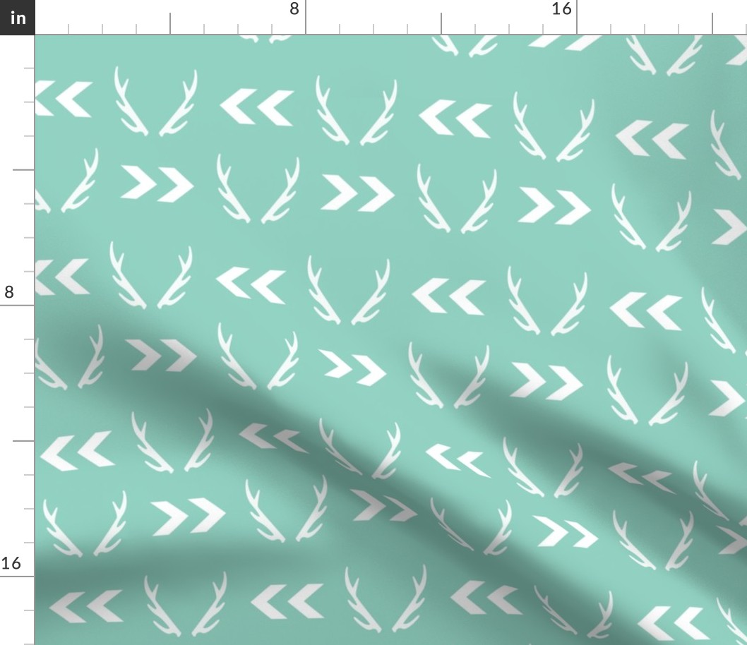 antler mint chevron arrow design for nursery