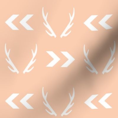 antler chevron arrow blush design