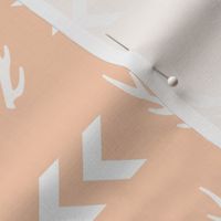 antler chevron arrow blush design