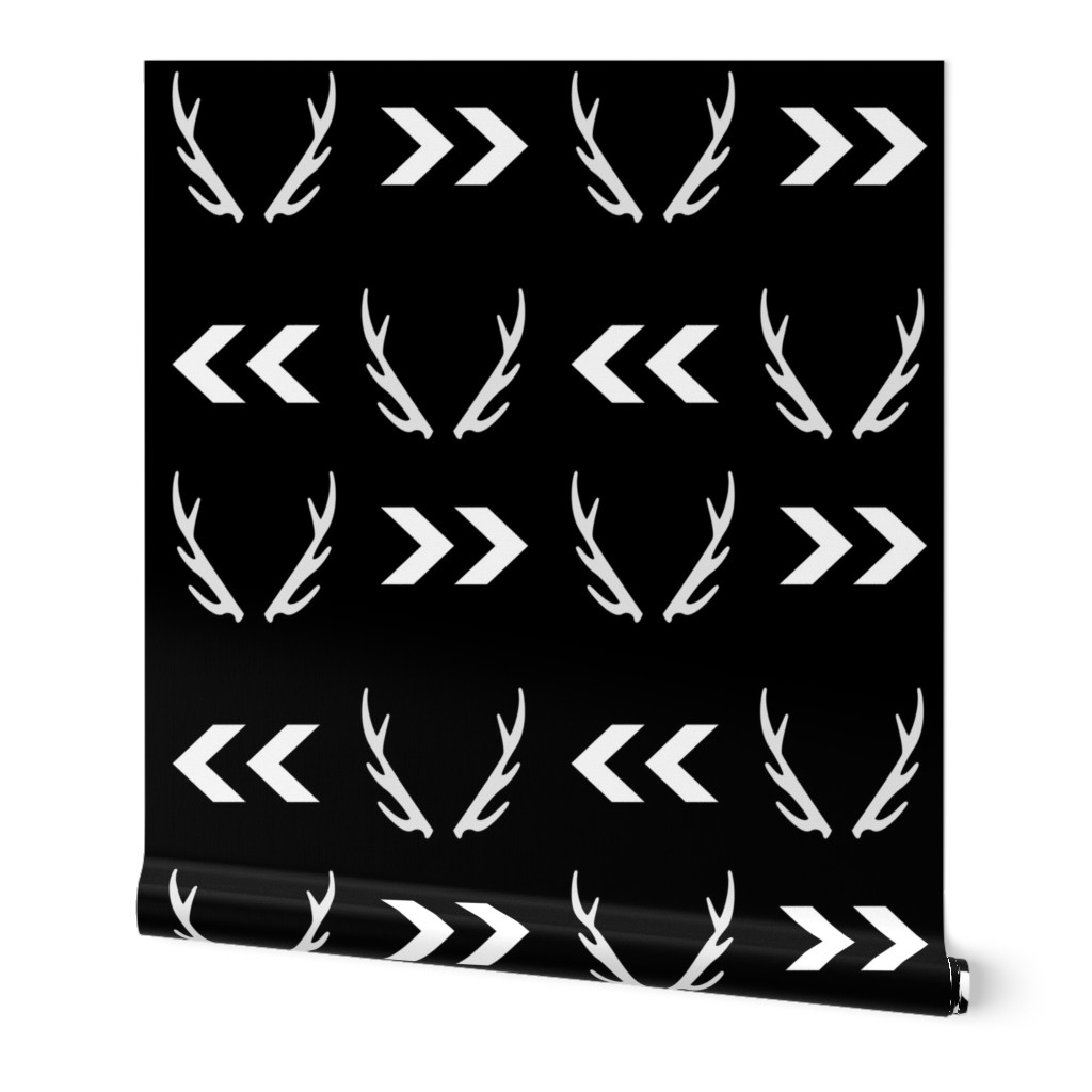 antler black white chevron arrow monochrome minimal nordic design