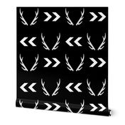 antler black white chevron arrow monochrome minimal nordic design