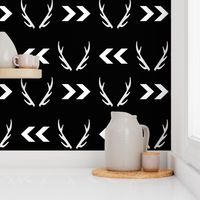 antler black white chevron arrow monochrome minimal nordic design