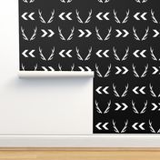 antler black white chevron arrow monochrome minimal nordic design