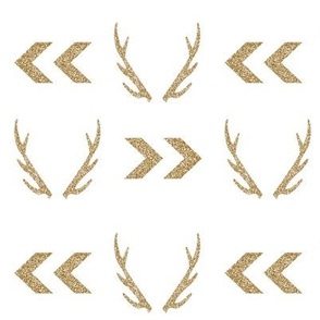 gold glitter antler chevron arrow