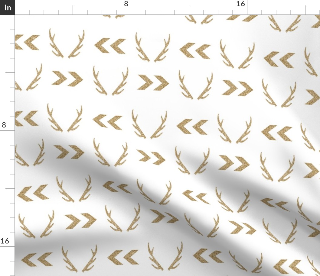 gold glitter antler chevron arrow