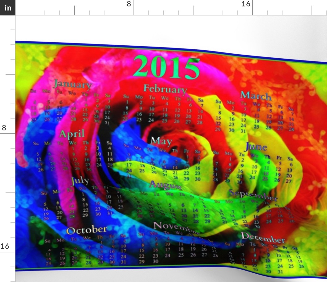 2015 Calendars - Rose Rainbow