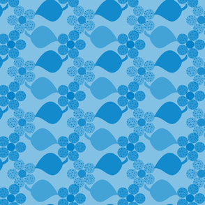 Dotty Blue Flowers