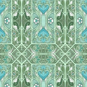 Mint and Lace (A Victorian Style Etching)