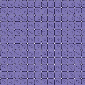 Dachshund plaid on purple background