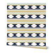 navy aztec stripe // small