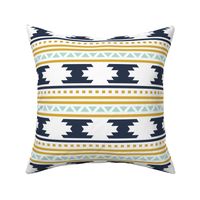 navy aztec stripe // small