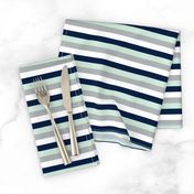 Stripes // Navy/Grey/Mint/White - Northern Lights Collection