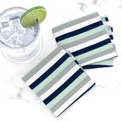 Stripes // Navy/Grey/Mint/White - Northern Lights Collection