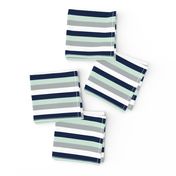 Stripes // Navy/Grey/Mint/White - Northern Lights Collection