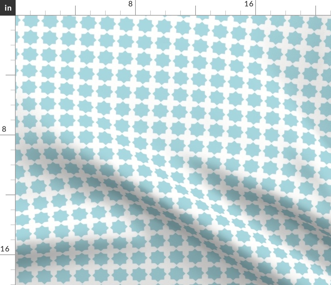 Casablanca star white-turquoise small