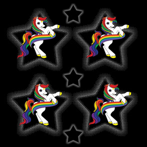 Rainbow Ponies Black