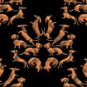 Doxie Damask Wood 1