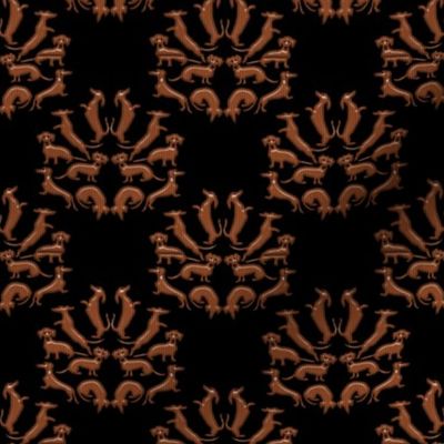 Doxie Damask Wood 2