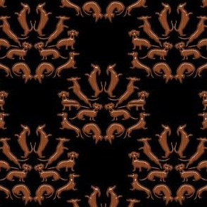 Doxie Damask Wood 2