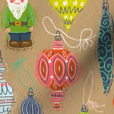 Ornaments on Craft Paper