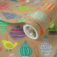 Ornaments on Craft Paper