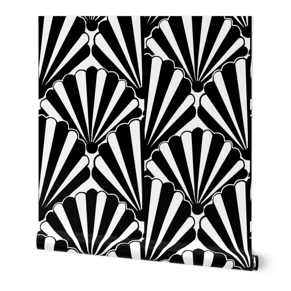 Art deco Shell Black & white