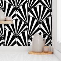 Art deco Shell Black & white