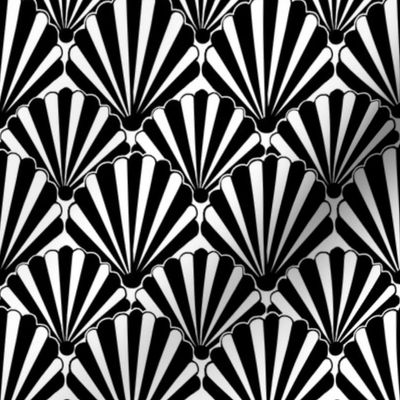 Art deco Shell Black & white