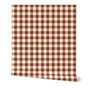 1" Wool Buffalo Check in Brick Red