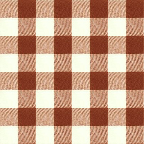1" Wool Buffalo Check in Brick Red