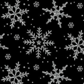 Snowflake Shimmer in Midnight