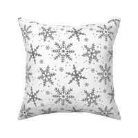 Snowflake Shimmer on White